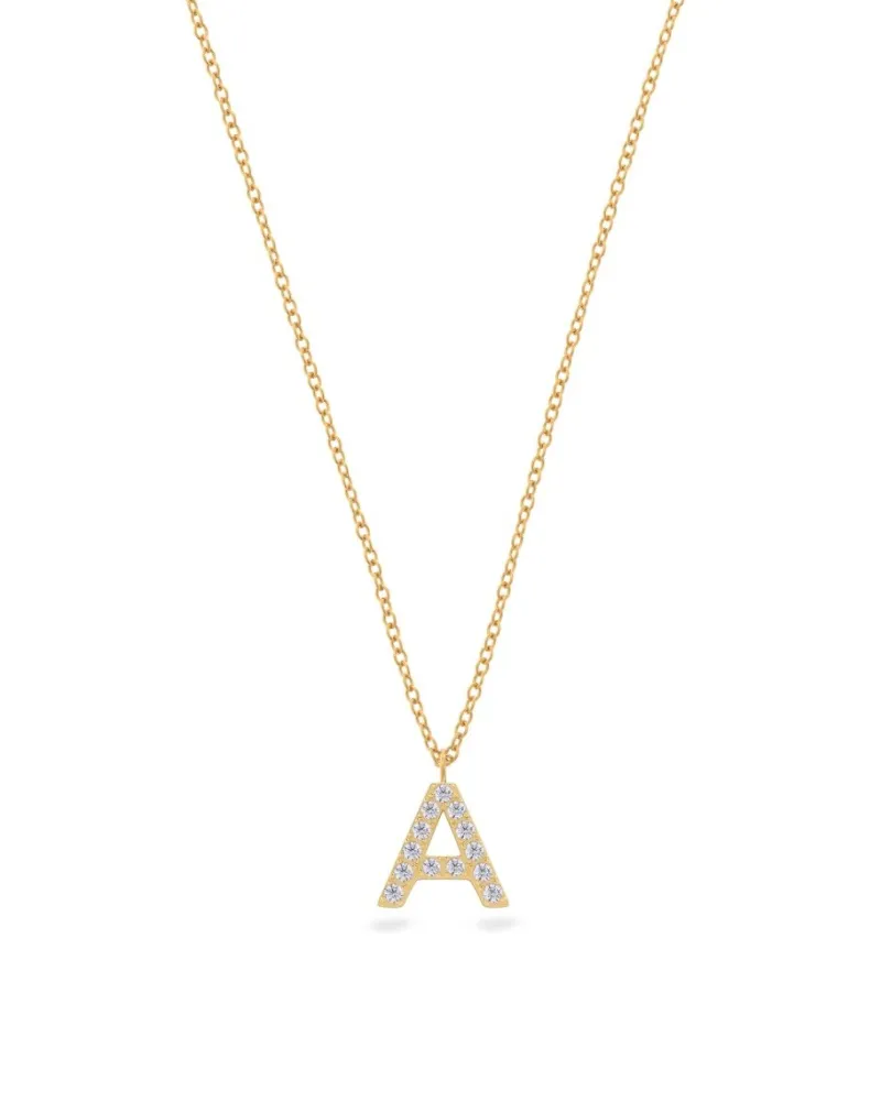 Edblad Letter Halsband Sparkle A-Ö – Guld