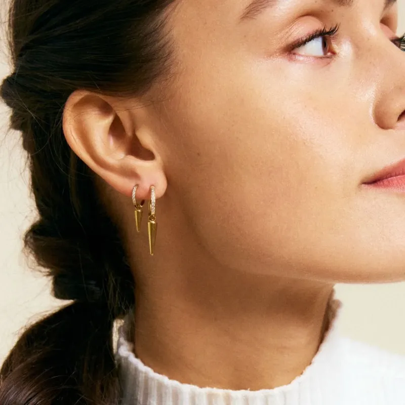 Edblad Peak Hoops Mini Sparkle Gold 127067
