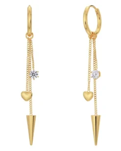 Edblad Peak Hoops Multi Heart Guld 127223