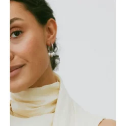 Edblad Pearl Signet Hoops Örhängen Stål
