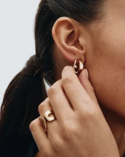 Edblad Plié Hoops Double – Guld