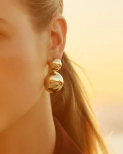 Edblad Sphere Örhängen L – Guld