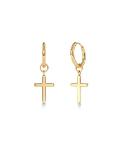 Edblad Spirit Cross Hoops – Guld
