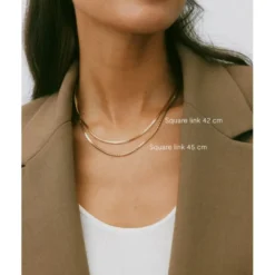 Edblad Square Link Halsband Guld