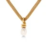 Edblad Swivel Halsband Pearl L – Guld