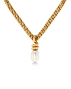 Edblad Swivel Halsband Pearl L – Guld