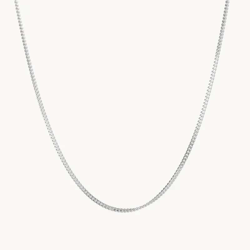 Emma Israelsson Chunky Curb Justerbar Kedja Silver – Chain040