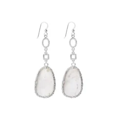 Emma Israelsson Drop White Silver Örhängen Ear052 ( Mega Kampanj )