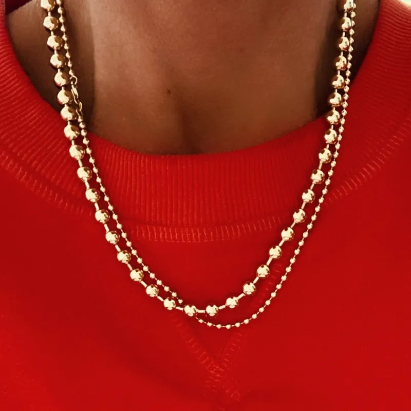 Emma Israelsson LARGE GLOBE CHAIN SILVER – chain027