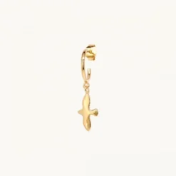 Emma Israelsson Mini Organic Dove M Hoop Gold Ear221