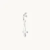 Emma Israelsson Mini Organic Dove M Hoop Silver Ear220