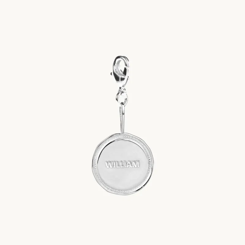 Charms Emma Israelsson Name Coin Wreath Charm Silver Charm019
