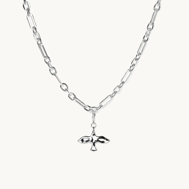 Emma Israelsson Organic Dove Chunky Kedja Silver Neck174