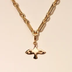 Emma Israelsson Organic Dove Chunky Kedja Guld Neck175