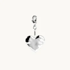 Charms Emma Israelsson Organic Heart Charm Silver Charm009