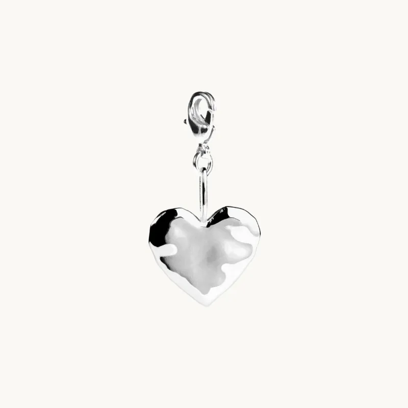 Charms Emma Israelsson Organic Heart Charm Silver Charm009
