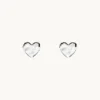 Emma Israelsson Organic Heart Mini Örhängen Silver Ear197