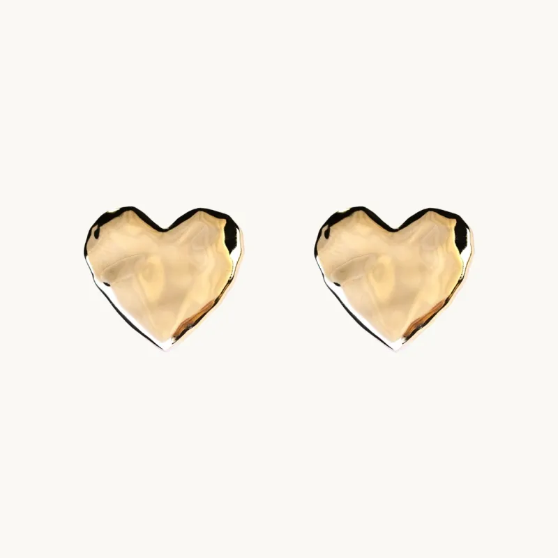Emma Israelsson Organic Heart Örhängen Guld Ear196