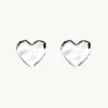 Emma Israelsson Organic Heart Örhängen Silver Ear195