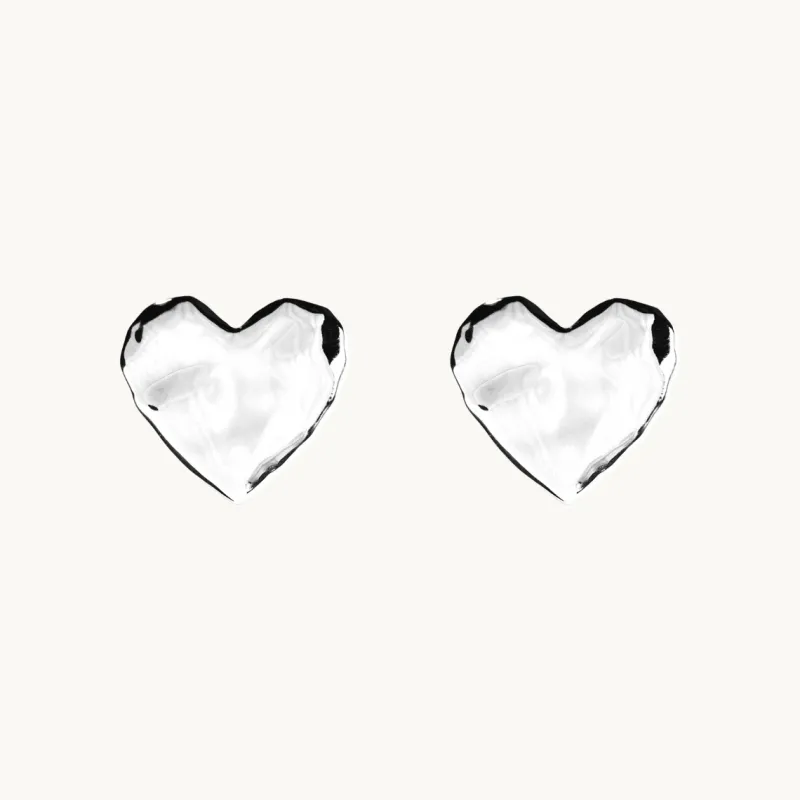 Emma Israelsson Organic Heart Örhängen Silver Ear195