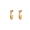 Dam Emma Israelsson Princess hoops stone Små guld – ear156