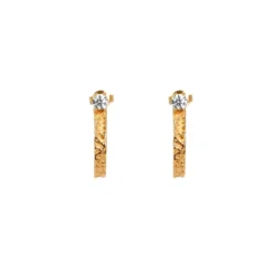 Dam Emma Israelsson Princess hoops stone Små guld – ear156