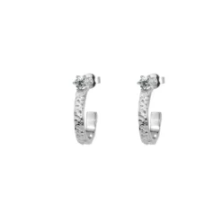 Emma Israelsson Princess hoops stone små silver – ear155
