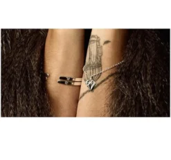 Armband Emma Israelsson Silver Bangle Blk Diamond Brace032