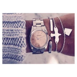 Armband Emma Israelsson Silver Bangle Blk Diamond Brace032
