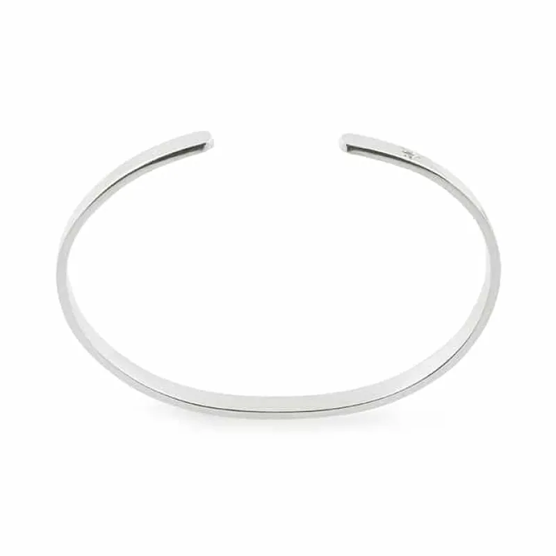 Armband Emma Israelsson Silver Bangle Blk Diamond Brace032