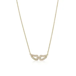 Carolina Gynning smycken Gynning Jewelry Classy Mini Wings Halsband (Guld)