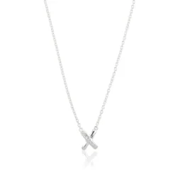 Carolina Gynning smycken Gynning Jewelry Cross my heart Halsband (Silver)