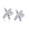 Carolina Gynning smycken Gynning Jewelry Cross my heart Örhängen (Silver)