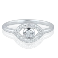 Carolina Gynning smycken Gynning Jewelry Devine Eye Mini Ring (Silver)