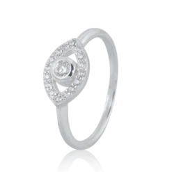 Carolina Gynning smycken Gynning Jewelry Devine Eye Mini Ring (Silver)