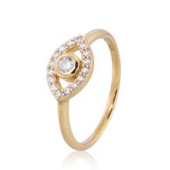 Carolina Gynning smycken Gynning Jewelry Devine Eye Mini Ring (Guld)