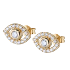Carolina Gynning smycken Gynning Jewelry Devine Eye Mini Örhängen (Guld)