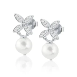 Carolina Gynning smycken Gynning Jewelry Ellipse Mini Pearl Örhängen Silver