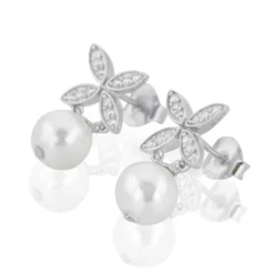Carolina Gynning smycken Gynning Jewelry Ellipse Mini Pearl Örhängen Silver