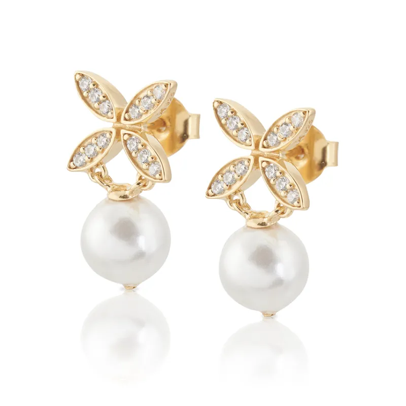 Carolina Gynning smycken Gynning Jewelry Ellipse Mini Pearl Örhängen