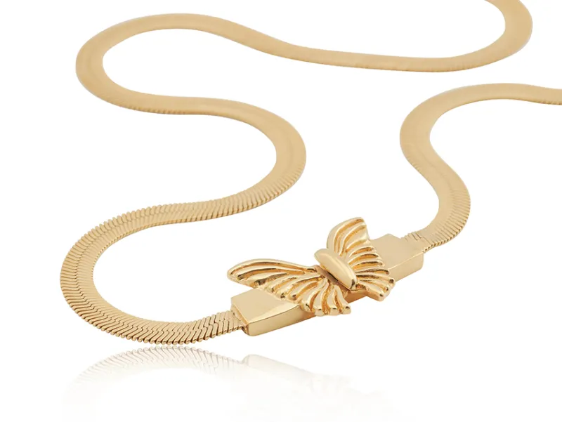 Carolina Gynning smycken Gynning Jewelry Golden Butterfly Halsband – GP29