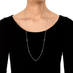Carolina Gynning smycken Gynning Jewelry Petite Papillion Halsband (Silver) 80 cm