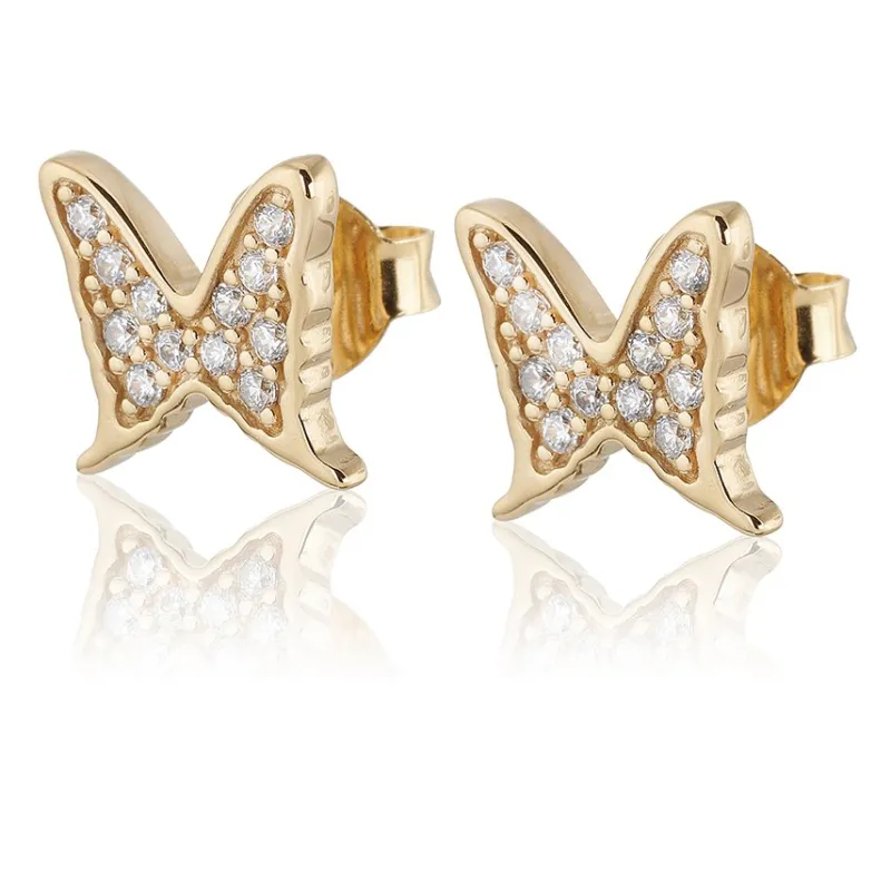 Carolina Gynning smycken Gynning Jewelry Petite papillion sparkling örhängen – Guld