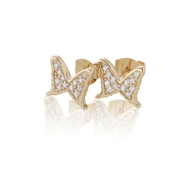Carolina Gynning smycken Gynning Jewelry Petite papillion sparkling örhängen – Guld