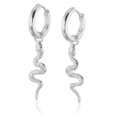 Carolina Gynning smycken Gynning Jewelry Snake örhängen – Silver