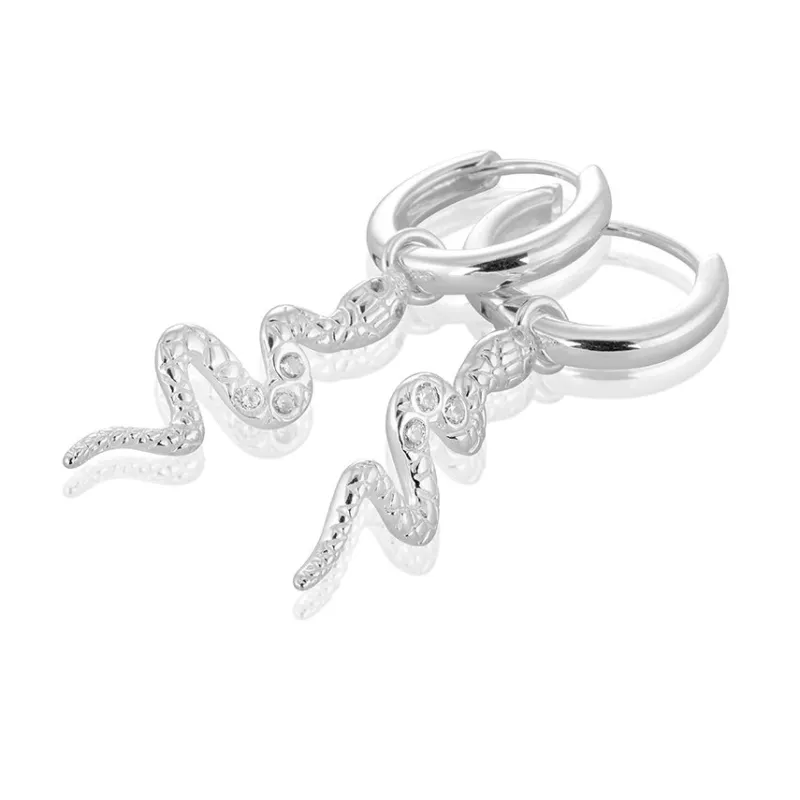 Carolina Gynning smycken Gynning Jewelry Snake örhängen – Silver