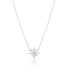 Carolina Gynning smycken Gynning Jewelry Snowflake Halsband (Silver)