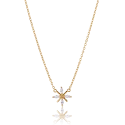 Carolina Gynning smycken Gynning Jewelry Snowflake Halsband (Guld)