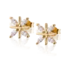 Carolina Gynning smycken Gynning Jewelry Snowflake Örhänge (Guld)