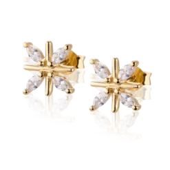 Carolina Gynning smycken Gynning Jewelry Snowflake Örhänge (Guld)